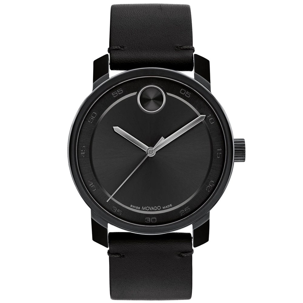 Movado Men’s Bold Black Dial Watch 7163243921468