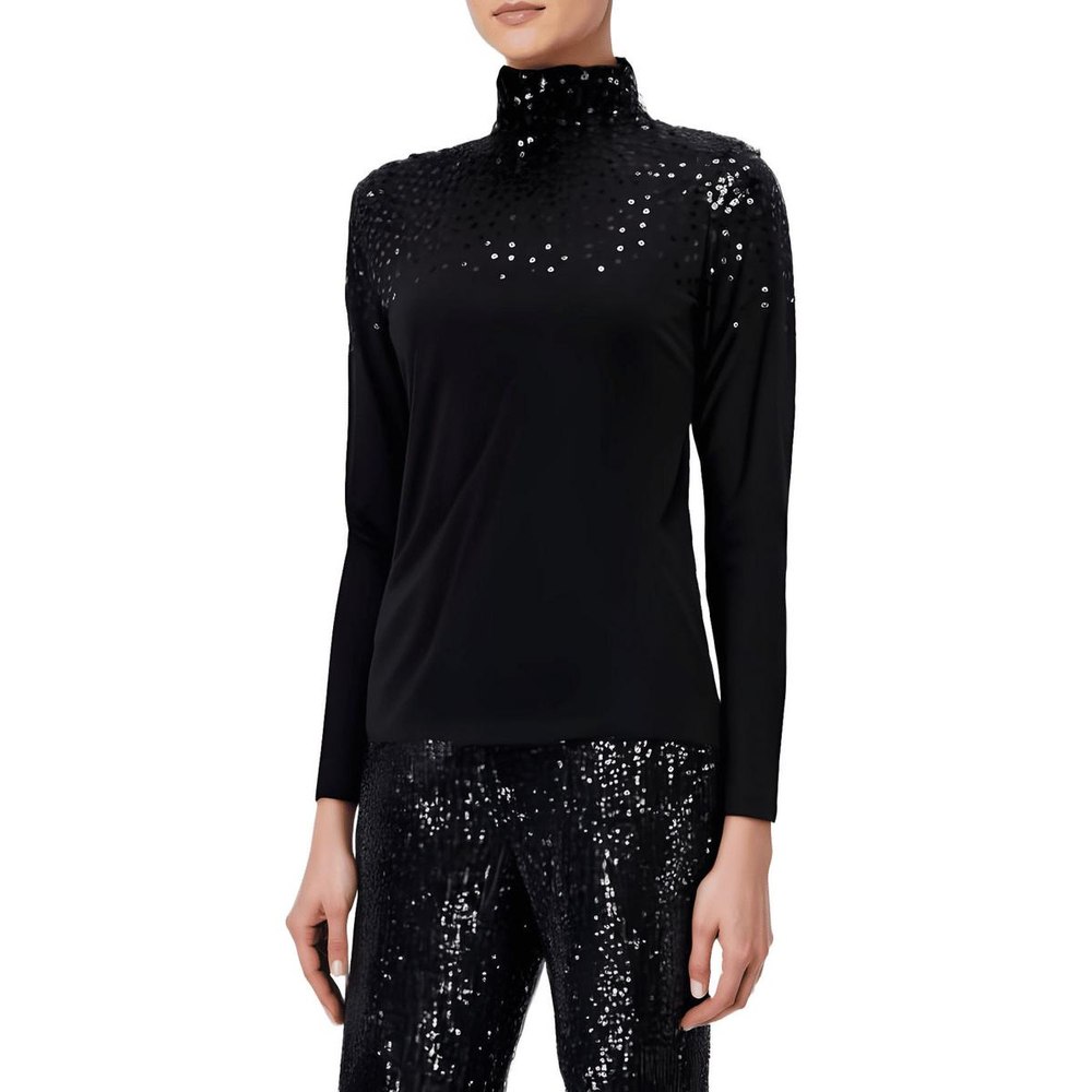 Sequined Turtleneck Top