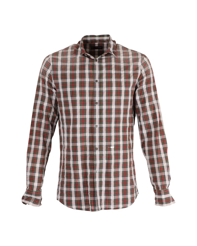 Dsquared2 Checkered Shirt with Elbow Patch in Multicolor Cotton 7748647026748