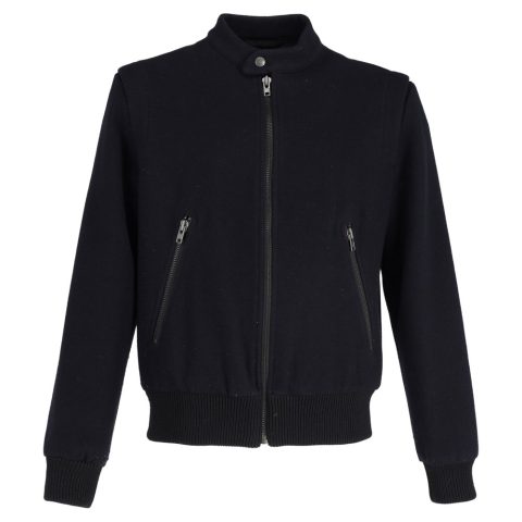 Maison Margiela Varsity Jacket Size in Navy Blue Wool 7748651188284