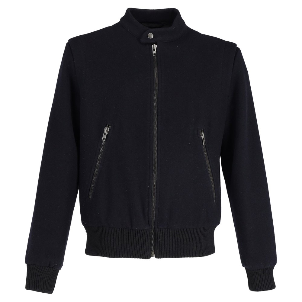 Maison Margiela Varsity Jacket Size in Navy Blue Wool 7748651188284