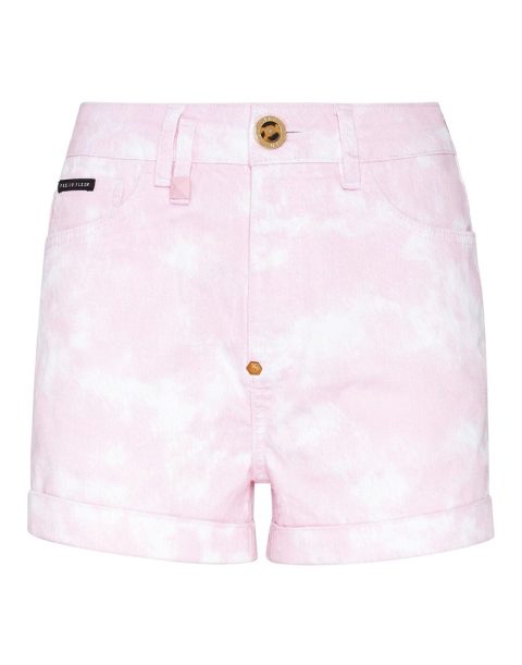 Denim Hot Pants Hexagon