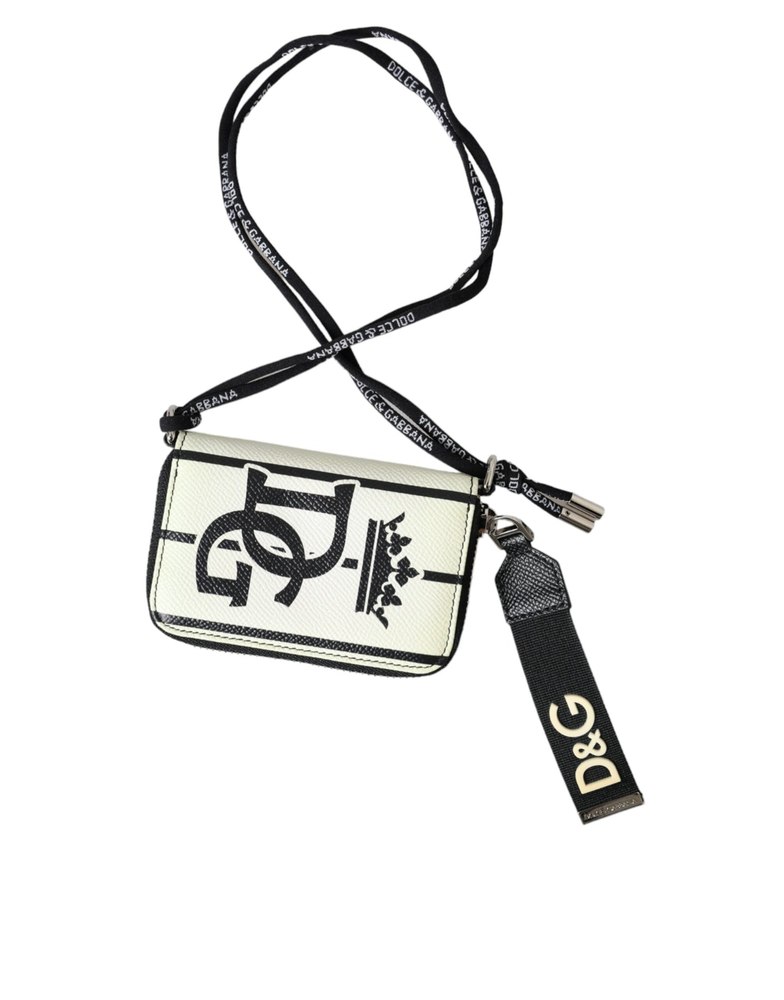 Dolce & Gabbana Stripe Crown Logo Leather Card Holder Men’s Wallet (Pre-Owned)