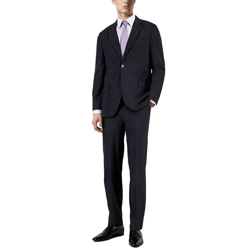 Pinstripe Two-Button Suit