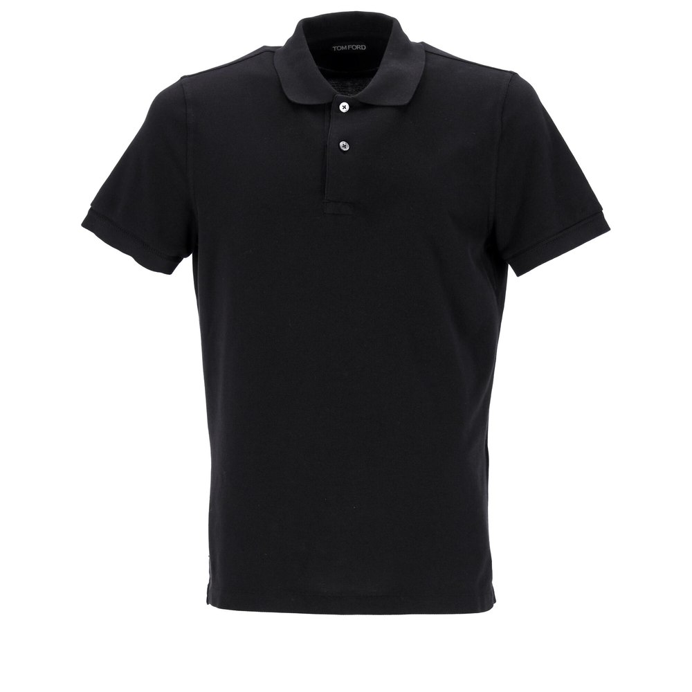Tom Ford Polo Shirt in Black Cotton 7748657709116