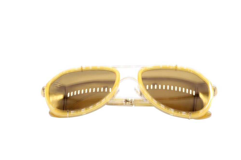 Dolce & Gabbana Mirror Griffe Sunglasses in Yellow Metal 7748658004028