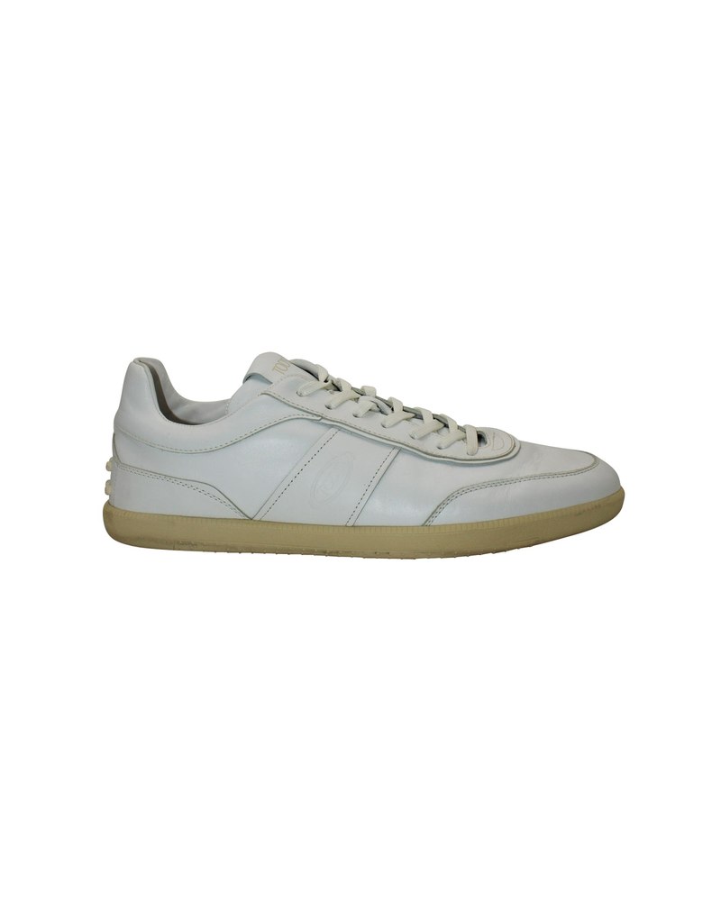 Tod’s Tabs Low Top Sneakers in White Leather 7748656595004
