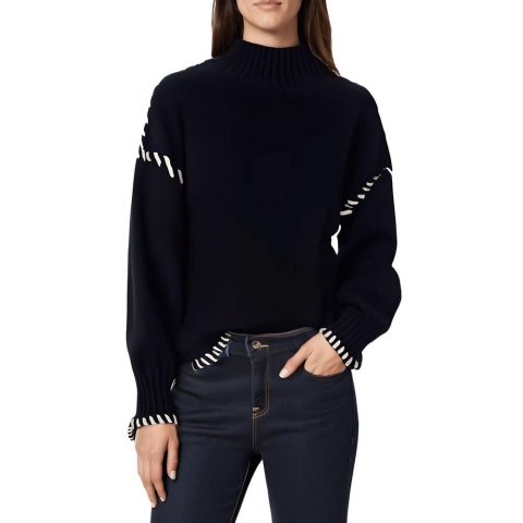 Merril Crop Funnel Neck Pullover Sweater