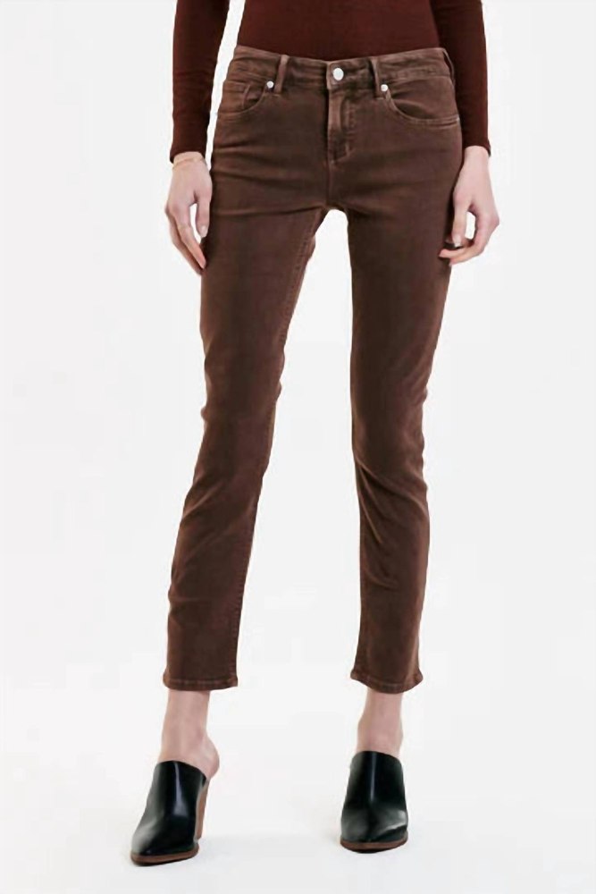 Blair Rootbeer Straight Ankle Jean In Brown