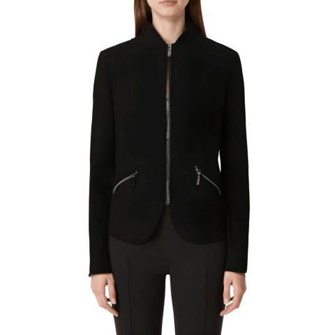 Panel Collarless Blazer