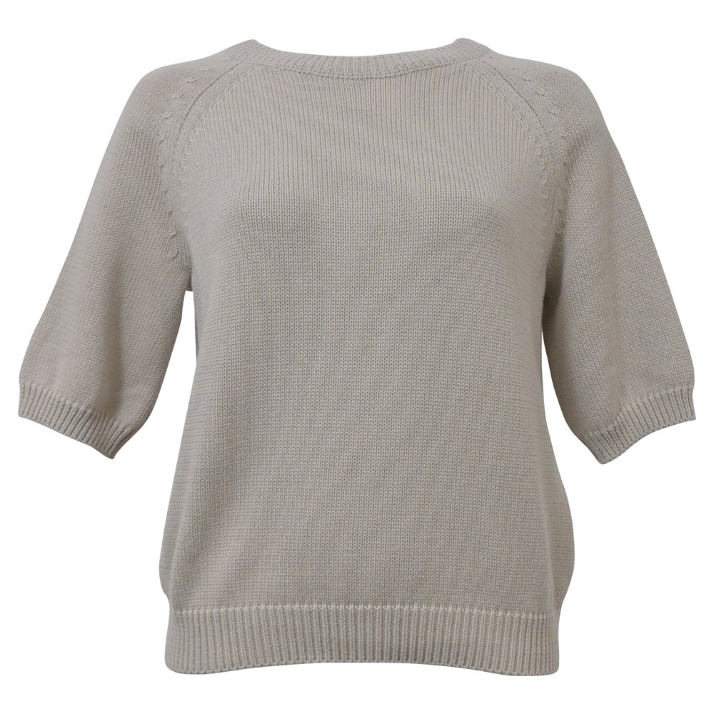 ‘S Max Mara Corinne Sweater in Ecru Cotton 7748659413052