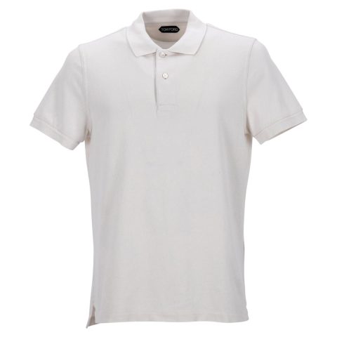 Tom Ford Polo Shirt in White Cotton 7748658790460