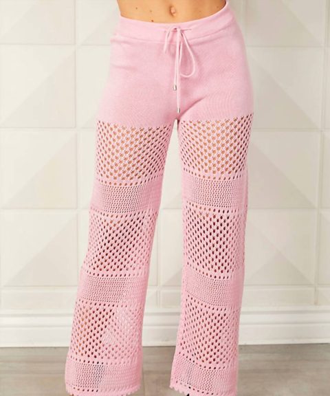 Crochet Pant In Blush