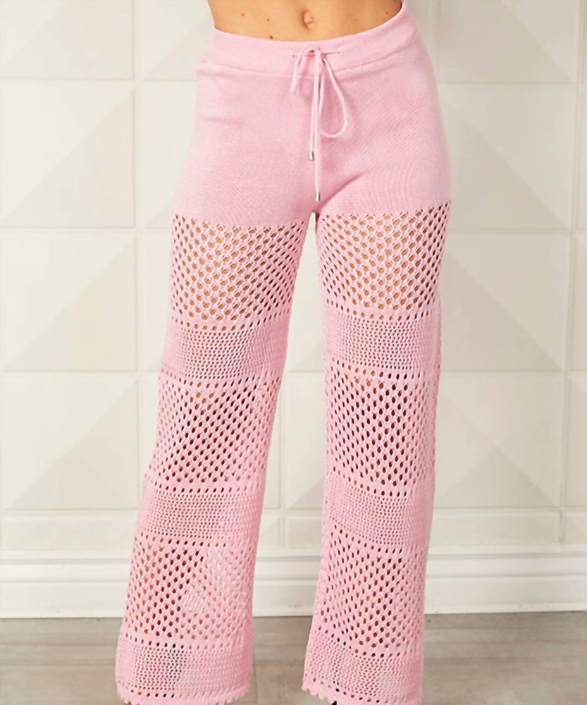 Crochet Pant In Blush