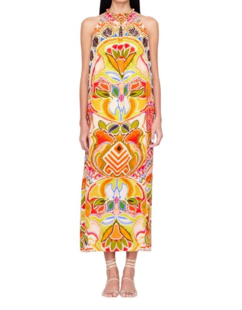 Elena Dress In Tango Mosaic