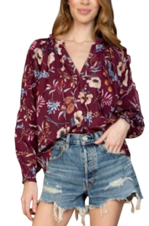Davis Top In Anemone Raspberry