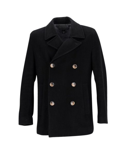 Marc by Marc Jacobs Double Breasted Coat in Black Wool 7748667080764