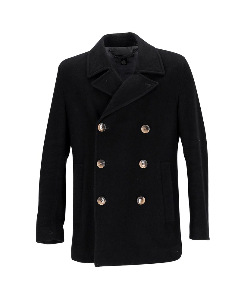 Marc by Marc Jacobs Double Breasted Coat in Black Wool 7748667080764