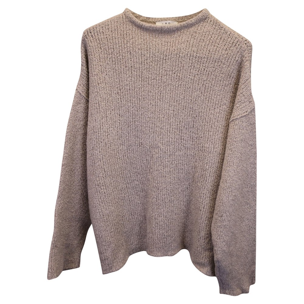 Iro Knit Sweater in Beige Wool 7748667047996