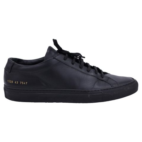 Common Projects Original Achilles High-Top Sneakers in Black Leather 7793487380540