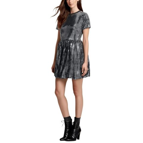 Sequined Metallic Cocktail And Party Dress