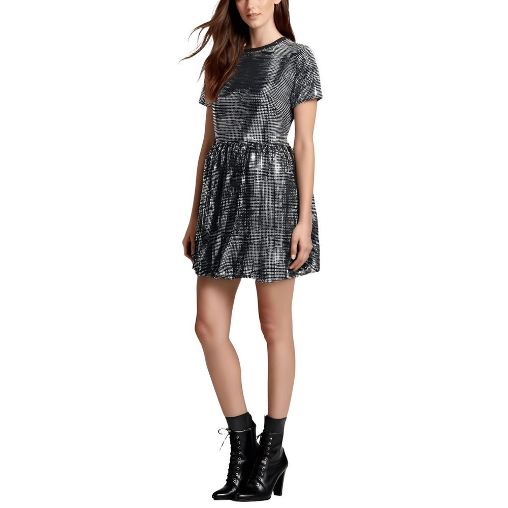Sequined Metallic Cocktail And Party Dress