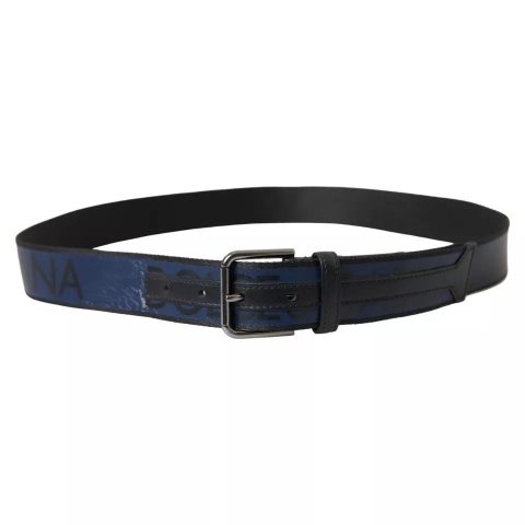 Dolce & Gabbana blue Leather Metal Buckle Men’s Belt (Pre-Owned)