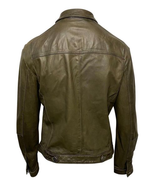 Neil Barrett Jacket in Khaki Leather 7748667506748