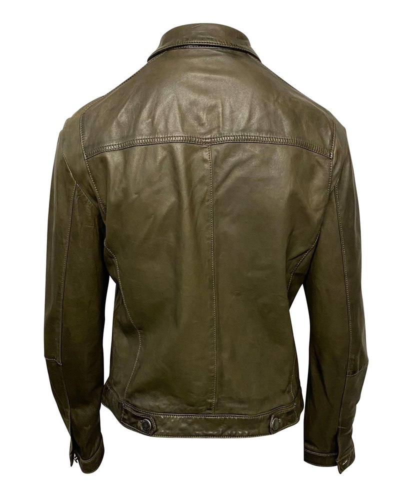 Neil Barrett Jacket in Khaki Leather 7748667506748