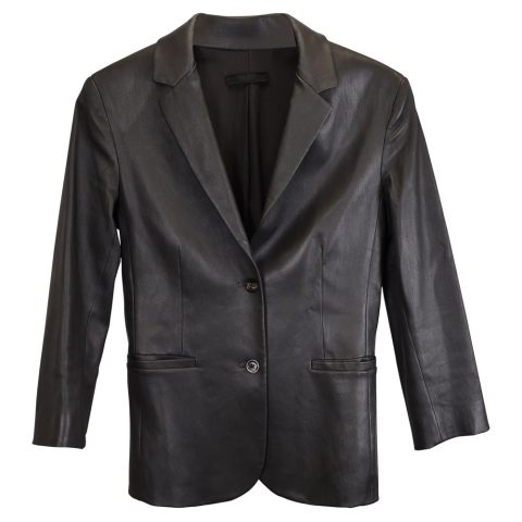 The Row Essentials Nolbon Jacket In Black Leather 7748668719164