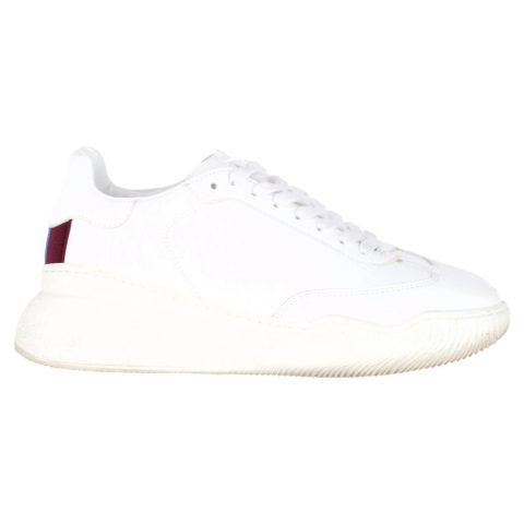 Stella Mccartney Loop Lace-Up Sneakers in White Faux Leather