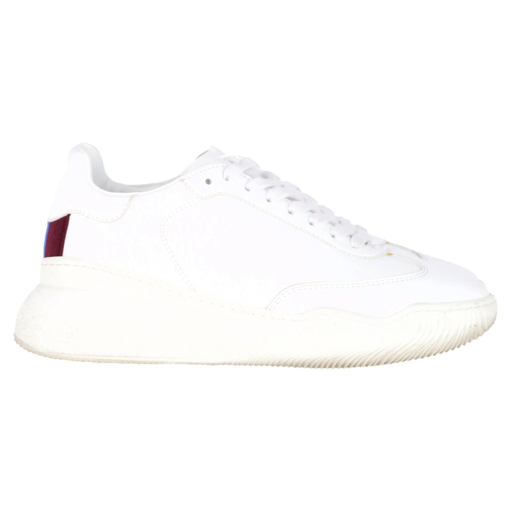 Stella Mccartney Loop Lace-Up Sneakers in White Faux Leather