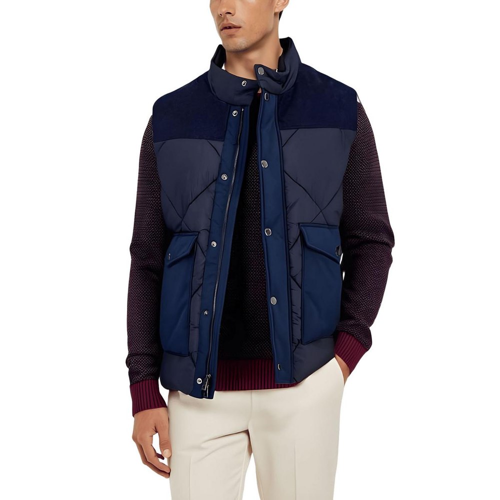 Mixed Media Nylon Outerwear Vest