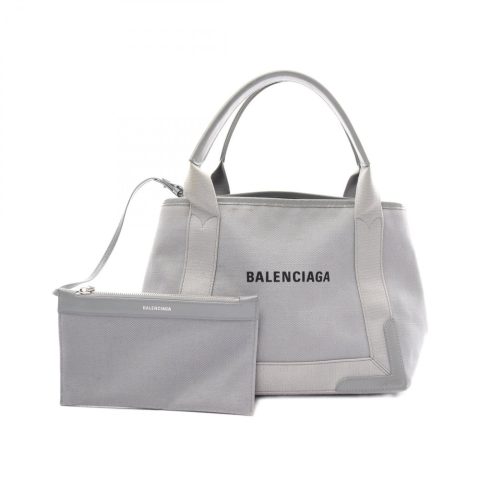 Balenciaga Navy Cabas S Tote Canvas Tote Bag