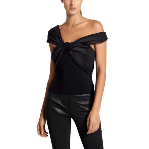 Jonathan Simkhai Knit Satin Cold Shoulder