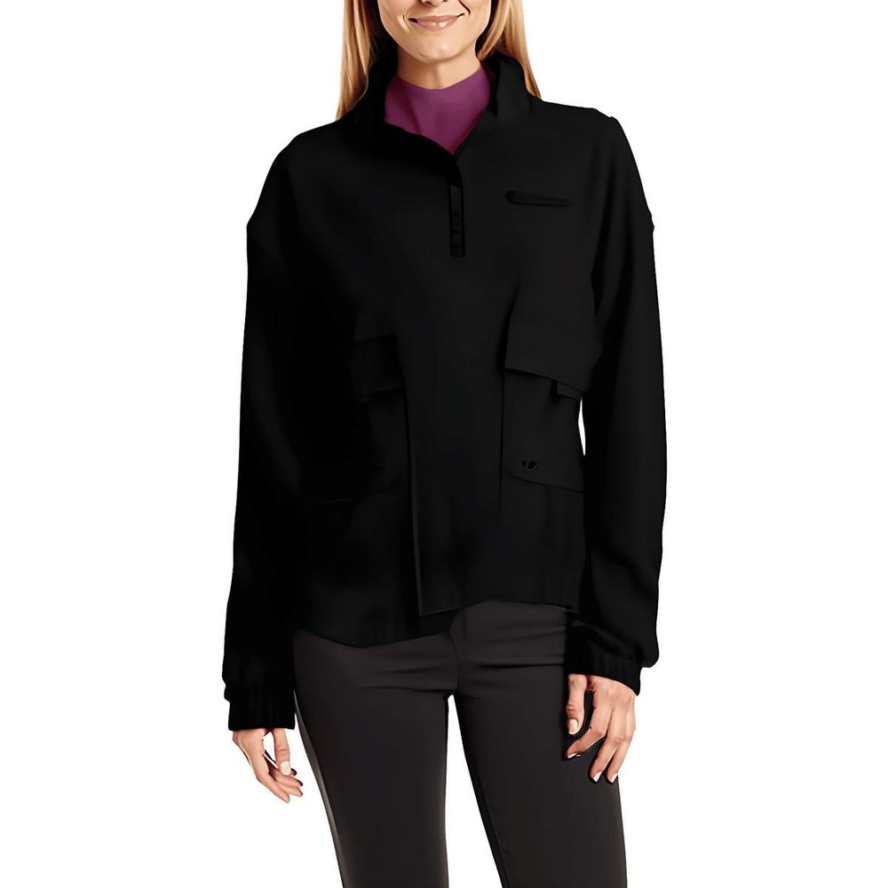 Campus Pique 1/4 Zip Pocket Cotton Crop Sweater