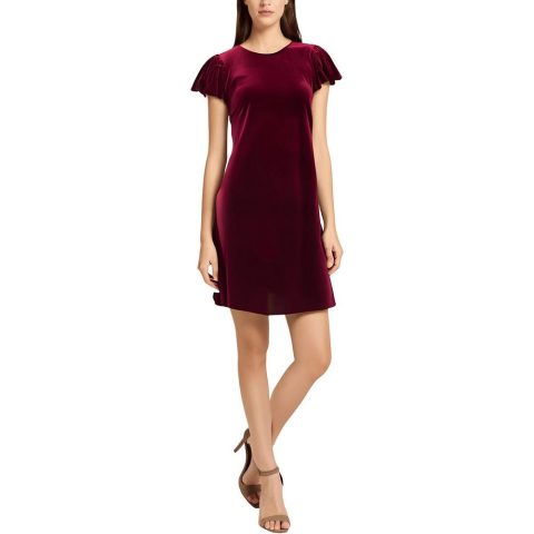 Solid Velvet Mini Dress