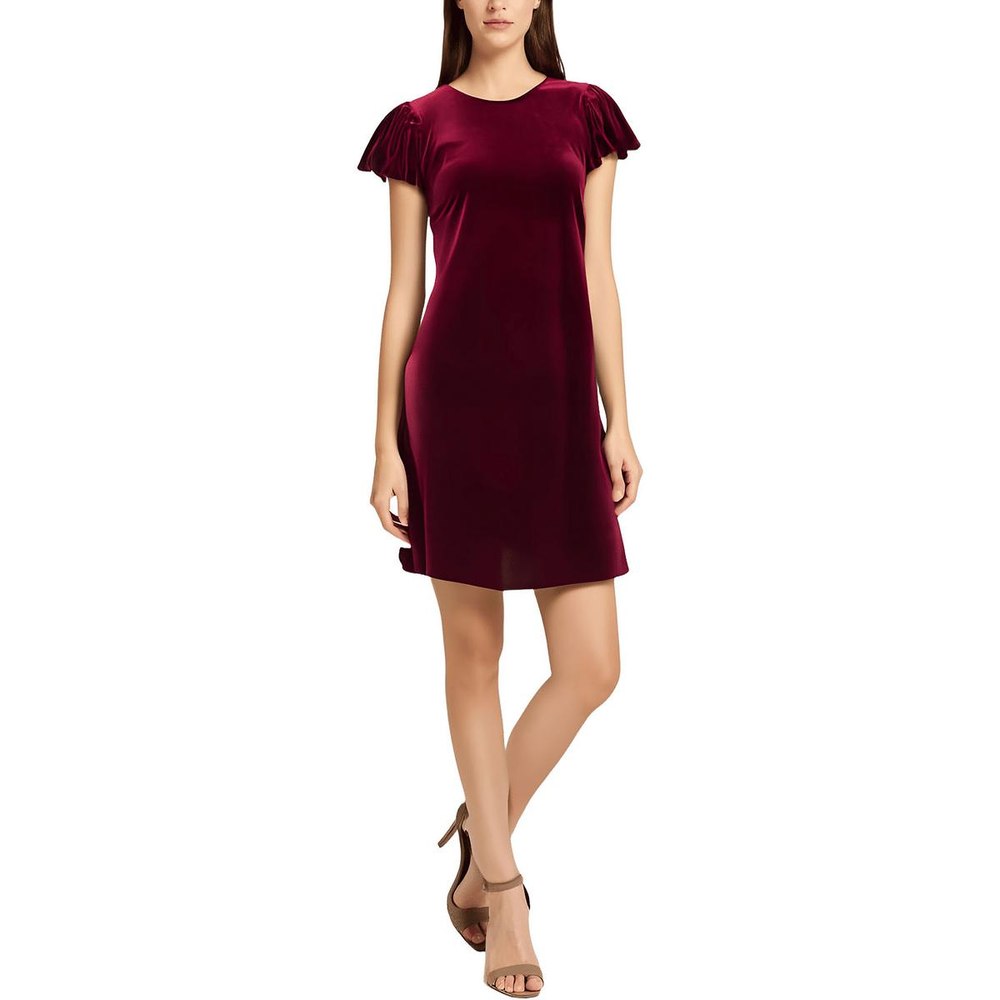 Solid Velvet Mini Dress