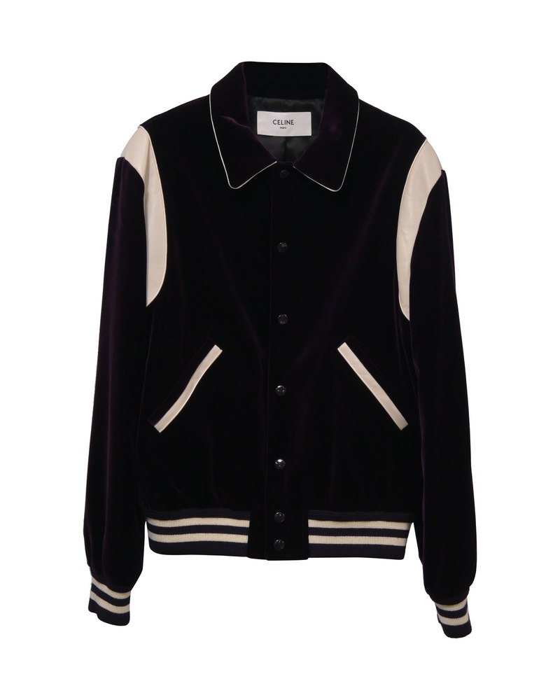 Celine Teddy Jacket in Violet Velvet 7748685168700