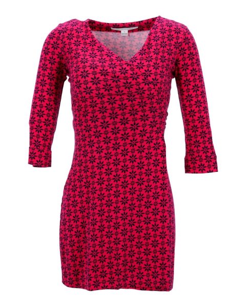 Diane Von Furstenberg Printed Wrap Dress in Red Cotton 7748680745020