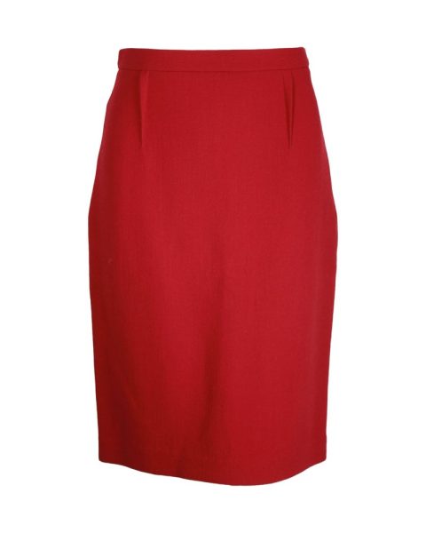 Roland Mouret Arreton Pencil Skirt in Red Wool 7748681629756