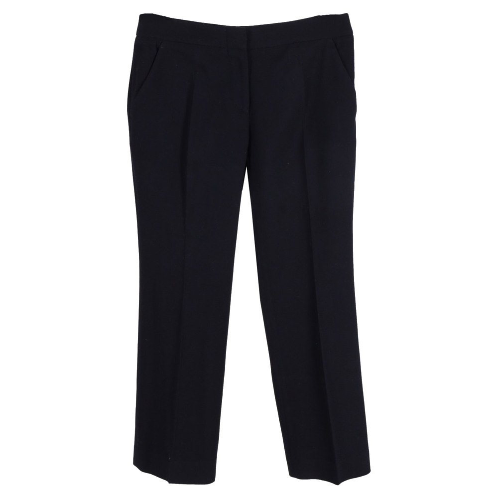 Alexander McQueen Cropped Trousers in Black Wool