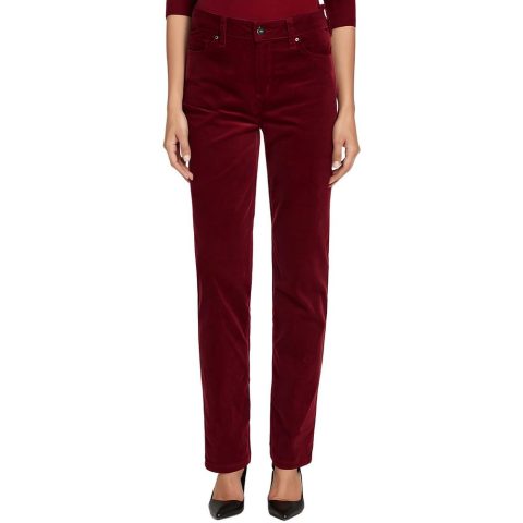 Textured Corduroy Straight Leg Pants
