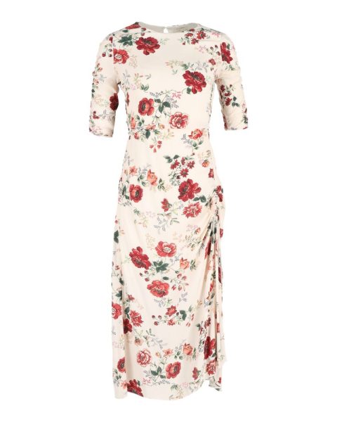 Maje Rondi Midi Dress in Floral Print Viscose 7748685987900