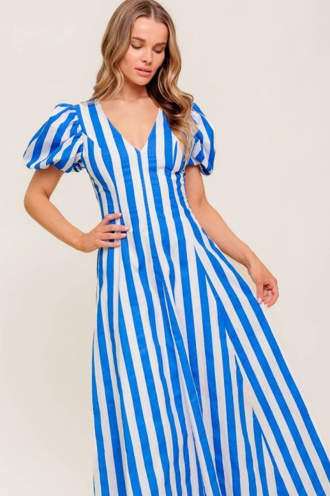 SERENITY TOUCH WOVEN MIDI DRESS