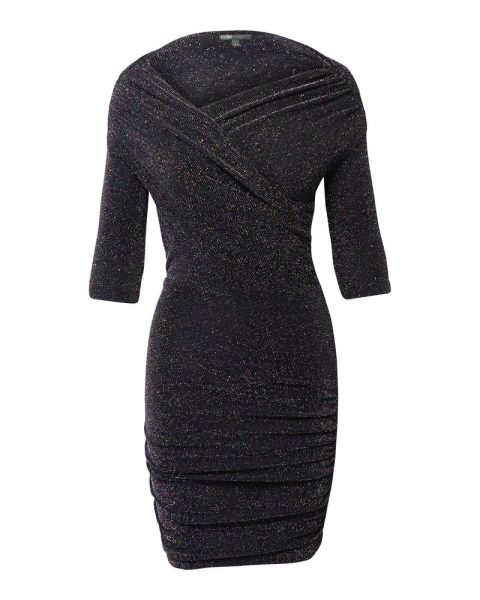 Maje Riola Stretch Bodycon Mini Dress in Black Polyamide