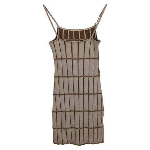 Jacquemus La Robe Maille Malha Mini Dress in Brown Viscose