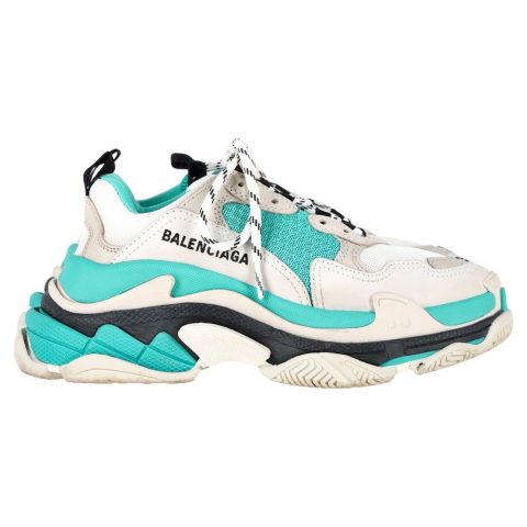 Balenciaga Triple S Sneaker in Turquoise Polyester