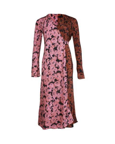 Diane von Furstenberg Tilly Crepe De Chine Wrap Dress in Floral Print Silk 7748690083900