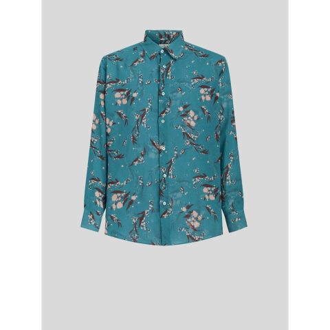 Silk Shirt With Archive Floral Print